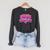 Super Glam-Ma Superhero Grandmother Comic Book Raglan Sleeve Sweatshirt Dark Grey Heather