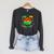 Superhero Uncle Costume For Men Comic Book Birthday Raglan Sleeve Sweatshirt Dark Grey Heather