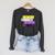 Threadless Grey Sky Chai Nonbinary Pride Book Stack Graphic Raglan Sleeve Sweatshirt Dark Grey Heather
