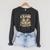 I Tried To Form A Gang But It Turned Into A Book Club Groovy Raglan Sleeve Sweatshirt Dark Grey Heather
