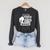 Never Underestimate Power Of Girl With Book Feminist Cute Raglan Sleeve Sweatshirt Dark Grey Heather
