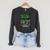 Vintage Retro Horror Comic Book Cover Skeleton Macabre Raglan Sleeve Sweatshirt Dark Grey Heather