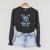 We'Re All Mad Here Cheshire Cat Alice Wonderland Book Kids Raglan Sleeve Sweatshirt Dark Grey Heather