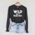 Wild About Reading Book Lover Library Raglan Sleeve Sweatshirt Dark Grey Heather