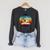 Wildflower Book Lovers For Summer Reading Booktrovert Women Raglan Sleeve Sweatshirt Dark Grey Heather