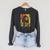 Women Reading Book Educated Black History Month Women Raglan Sleeve Sweatshirt Dark Grey Heather