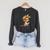 Women's Baby Lizard Small Book Reading Reptile Graphic Portrait Raglan Sleeve Sweatshirt Dark Grey Heather