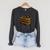 Women's Dark Academia Vintage Book Stack Gothic Moth Raglan Sleeve Sweatshirt Dark Grey Heather