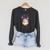 Women's Dungeon Crawler Carl Airbrushed Princess Donut Series Book Raglan Sleeve Sweatshirt Dark Grey Heather