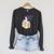Women's Teaching Spring Semester Bunny Books Pencil Classroom Raglan Sleeve Sweatshirt Dark Grey Heather