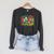 Women's Unearth a Story Summer 2026 Summer Reading Program Book Raglan Sleeve Sweatshirt Dark Grey Heather