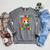100 Days Smarter Happy Cute Cat Reading A Book Raglan Sleeve Sweatshirt Deep Heather