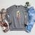Alice In Wonderland Magical Garden Vintage Book Raglan Sleeve Sweatshirt Deep Heather