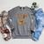 Avid Reader- Book Worm Floral Bird Raglan Sleeve Sweatshirt Deep Heather