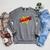 BANG Comic Book Cartoon Pop Art Vintage Raglan Sleeve Sweatshirt Deep Heather