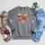 Book Lover Heart Shape Reading Librarian Valentine Men Women Raglan Sleeve Sweatshirt Deep Heather