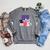 Cat Book Reading Raglan Sleeve Sweatshirt Deep Heather