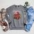 Chapter 67 Floral Book Stack Raglan Sleeve Sweatshirt Deep Heather