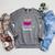 Cute Cat Reading Book Lover Graphic Raglan Sleeve Sweatshirt Deep Heather