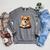 Cute Dog Corgi Reading Book Raglan Sleeve Sweatshirt Deep Heather Cute Dog Corgi Reading Book Raglan Sleeve Sweatshirt Deep Heather