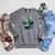 Cute Dragon With Book Raglan Sleeve Sweatshirt Deep Heather