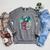 Cute Dragon Books Flower Bookworm Book Lover Raglan Sleeve Sweatshirt Deep Heather