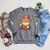 Cute Shiba Inu Mushroom Hat Reading Book Art Raglan Sleeve Sweatshirt Deep Heather
