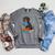 Dachshund Dog With Glasses Reading Book Librarian Raglan Sleeve Sweatshirt Deep Heather
