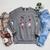 DC Comics Harley Quinn With Textbook Collage Raglan Sleeve Sweatshirt Deep Heather