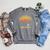 Dogs Books And Yarn Crocheting Retro Raglan Sleeve Sweatshirt Deep Heather