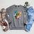 Dragons And Books Watercolor Fantasy Dragon Lover Theme Raglan Sleeve Sweatshirt Deep Heather