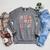Girls 100 Days Of School Coquette Bow Pencil Bus Book Crayon Raglan Sleeve Sweatshirt Deep Heather