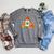 Halloween Ghost Cat Reading Book Women Girls Cute Raglan Sleeve Sweatshirt Deep Heather