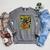 Halloween Horror Monster Vintage Comic Book Retro Raglan Sleeve Sweatshirt Deep Heather