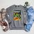 Halloween Horror Vintage Monster Comic Book Retro Scary Raglan Sleeve Sweatshirt Deep Heather