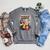 Halloween Horror Vintage Voodoo Comic Book Retro Scary Raglan Sleeve Sweatshirt Deep Heather