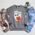 Halloween Teacher Library Ghost Books Men Women Kids Raglan Sleeve Sweatshirt Deep Heather Halloween Teacher Library Ghost Books Men Women Kids Raglan Sleeve Sweatshirt Deep Heather