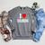 I Heart Love Coloring Hobbies Books Pencils Crayons Marker Raglan Sleeve Sweatshirt Deep Heather