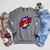 KAPOW Action Super Hero Retro Comic Book Bubble Superhero Raglan Sleeve Sweatshirt Deep Heather