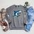 Kids Shark With School Books Back To School Shark Lovers Raglan Sleeve Sweatshirt Deep Heather