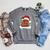 Librarian Book Santa Hat Reader Snow Pajamas Christmas Raglan Sleeve Sweatshirt Deep Heather