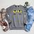 Library Teacher Reading Day Book Character Costume Blue Cat Raglan Sleeve Sweatshirt Deep Heather
