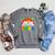 Take A Look It's In A Book Retro Groovy Reading Books Lovers Raglan Sleeve Sweatshirt Deep Heather