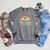 Take A Look It's A Book Retro Rainbow T-Shirt Raglan Sleeve Sweatshirt Deep Heather