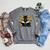 Mystic Cat With Spell Book Candle Flowers Witchcore Men Women Kids Raglan Sleeve Sweatshirt Deep Heather