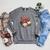 Open Book With Colorful Flowers For Readers Raglan Sleeve Sweatshirt Deep Heather