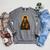Orthodox Icon Of Seraphim Rose Holding The Holy Book Raglan Sleeve Sweatshirt Deep Heather