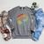 Pegasus Horse Unicorn Books Magic Reading Retro Fantasy Raglan Sleeve Sweatshirt Deep Heather