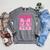 Pink Leopard Read Coquette Bow Girls Retro Groovy Reading Raglan Sleeve Sweatshirt Deep Heather