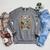The Reader Tarot Card Skeleton Reading Book Raglan Sleeve Sweatshirt Deep Heather